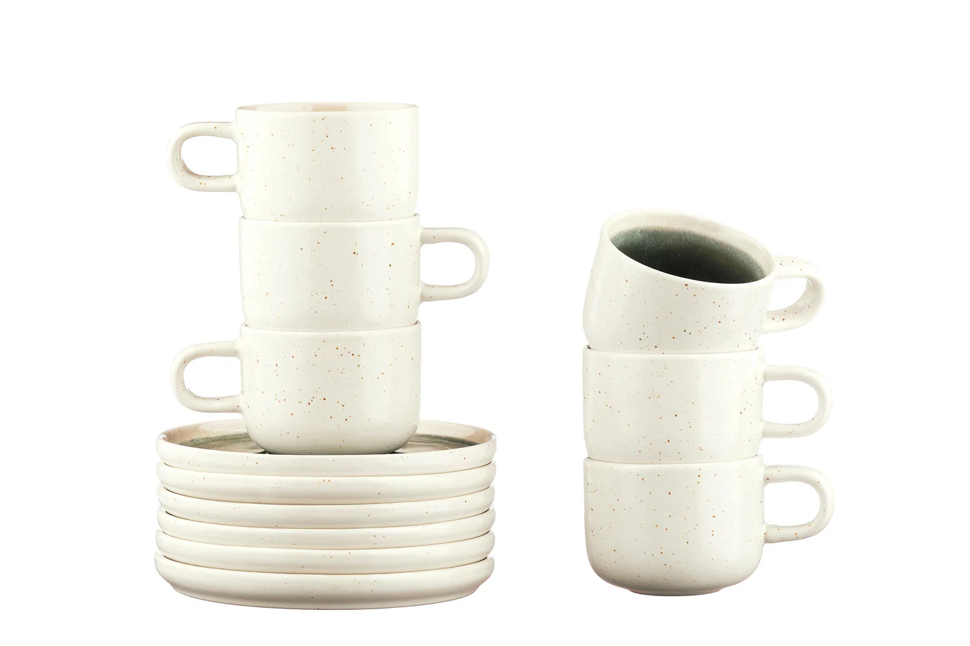 Tasse 20cl et soucoupe Ø15cm OXYGEN - 12 pièces - Vert de gris - Image 3