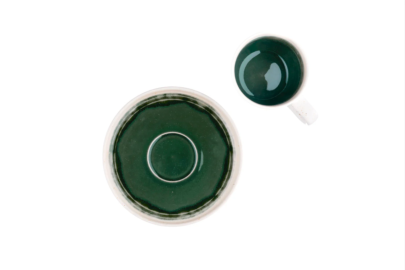 Tasse 20cl et soucoupe Ø15cm OXYGEN - 12 pièces - Vert de gris - Image 5