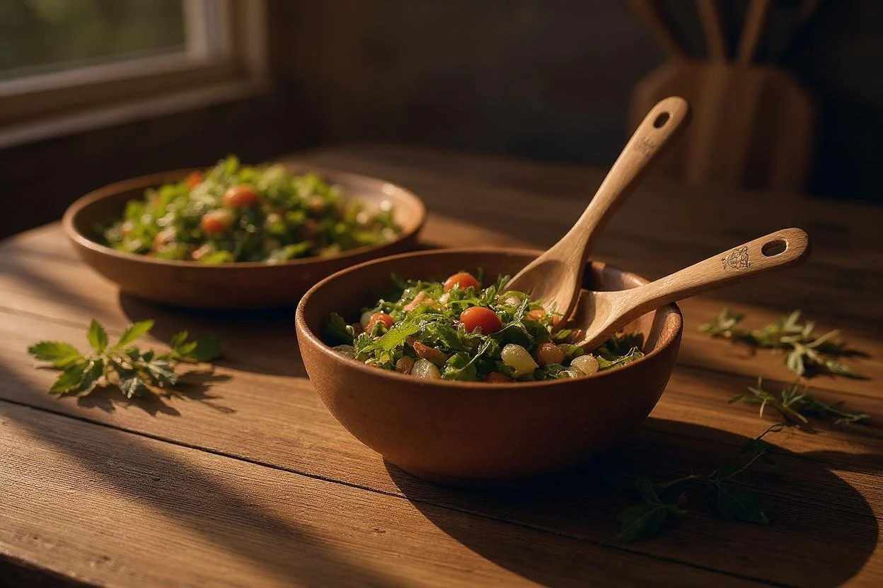 Couverts à salade en bois d'acacia SKOV - Image 5