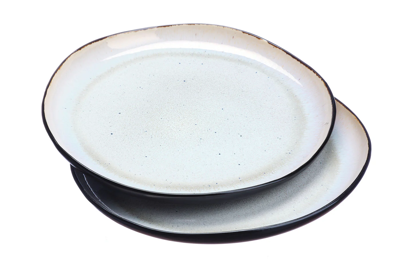 Plateau de service IRIS Ø32cm - 2 pièces - Blanc ivoire - Image 3