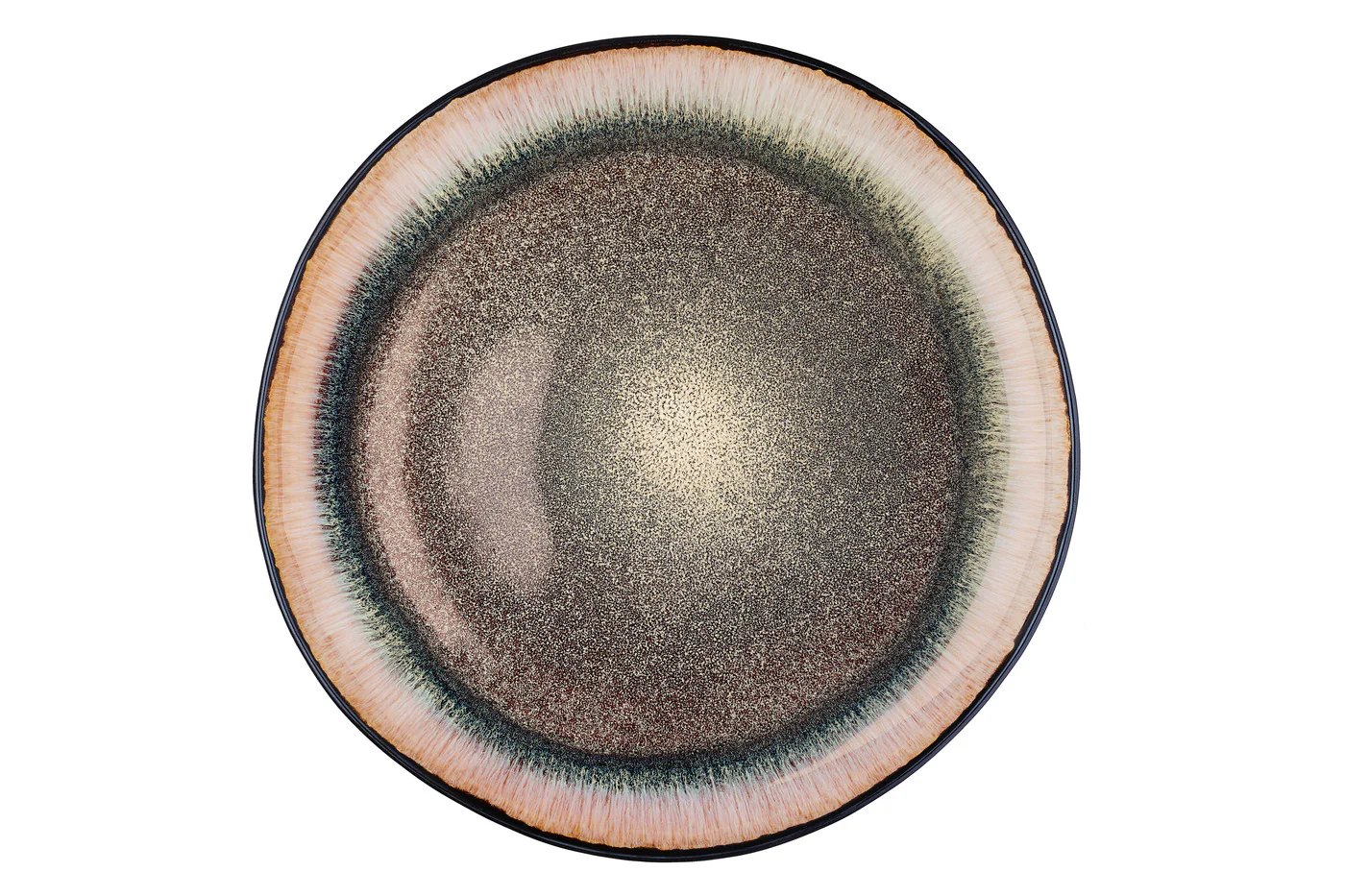 Plateau de service IRIS Ø32cm - 2 pièces - Marron sauvage - Image 4