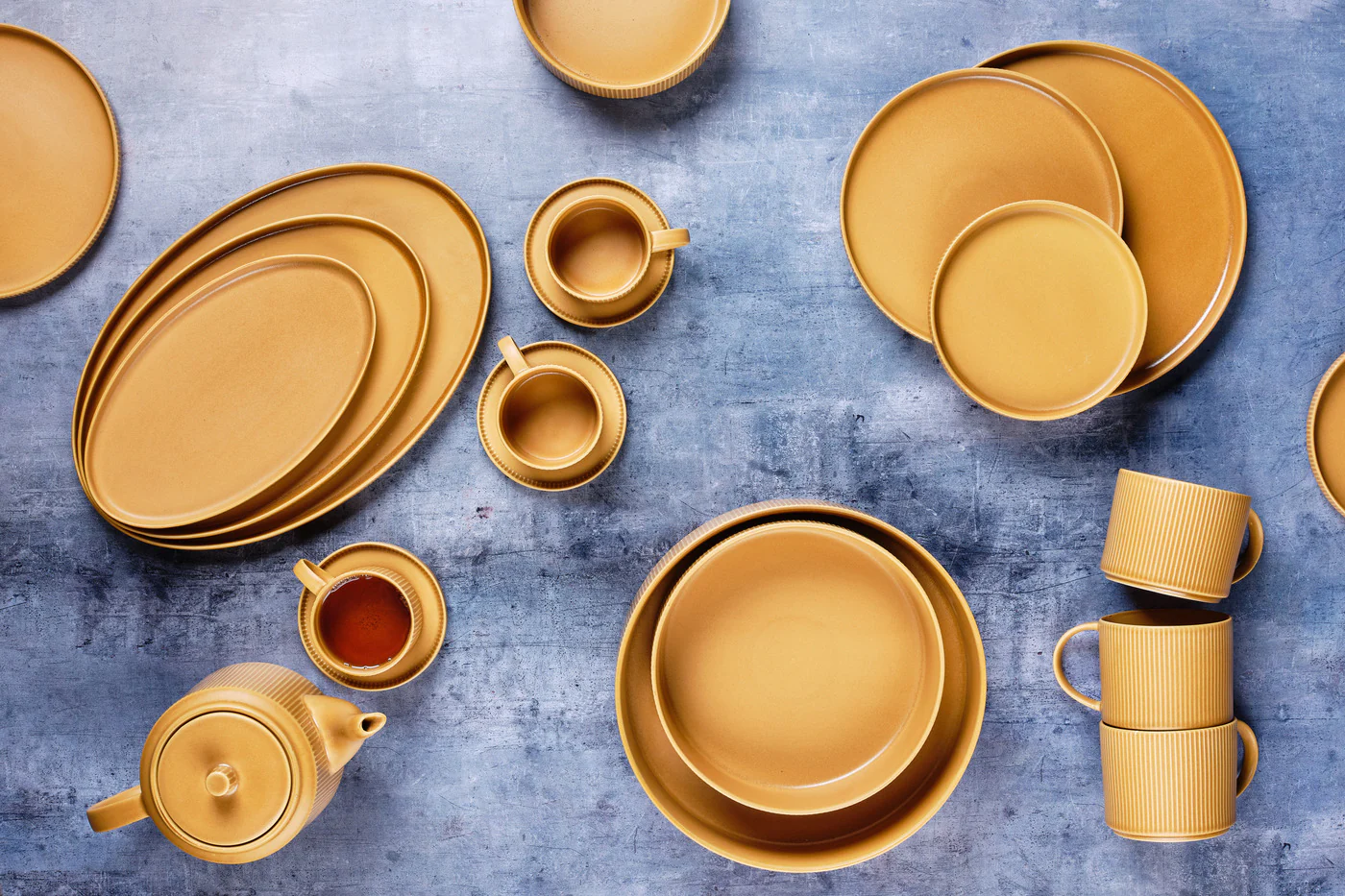 Plateau de service SCANDI - 3 pièces - Ocre - Image 8