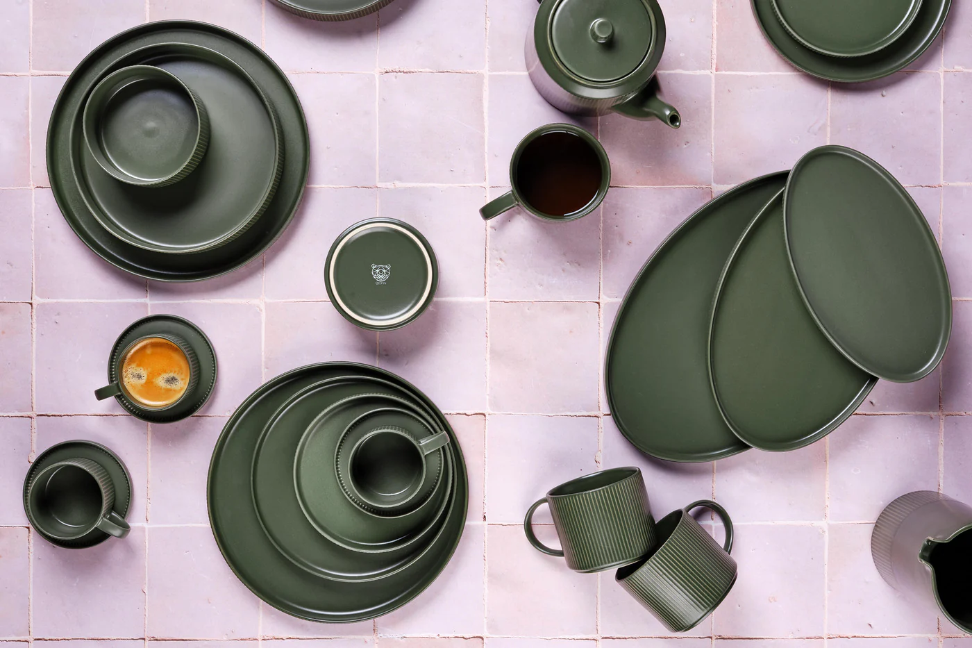 Plateau de service SCANDI - 3 pièces - Olive - Image 4