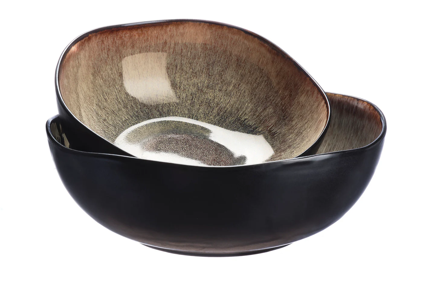 Saladier IRIS Ø24cm et Ø28,5cm - 2 pièces - Marron sauvage - Image 3