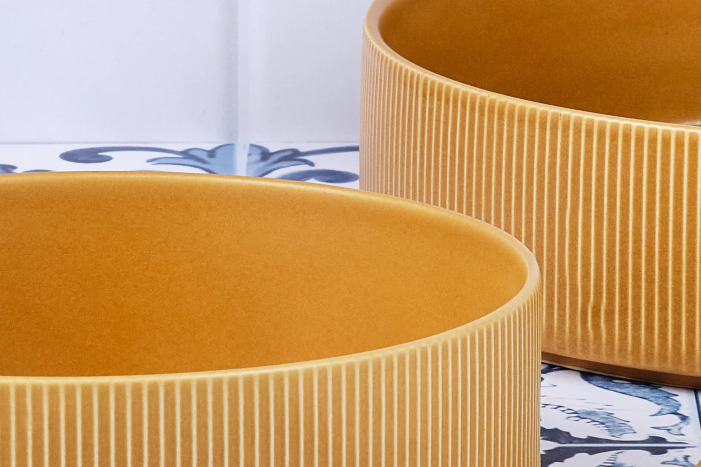 Saladier SCANDI Ø21,5cm et Ø27,5cm - 2 pièces - Ocre - Image 6
