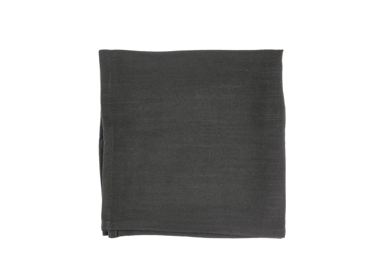 Serviette de table - 6 pièces - Lin et coton gris anthracite - Image 3