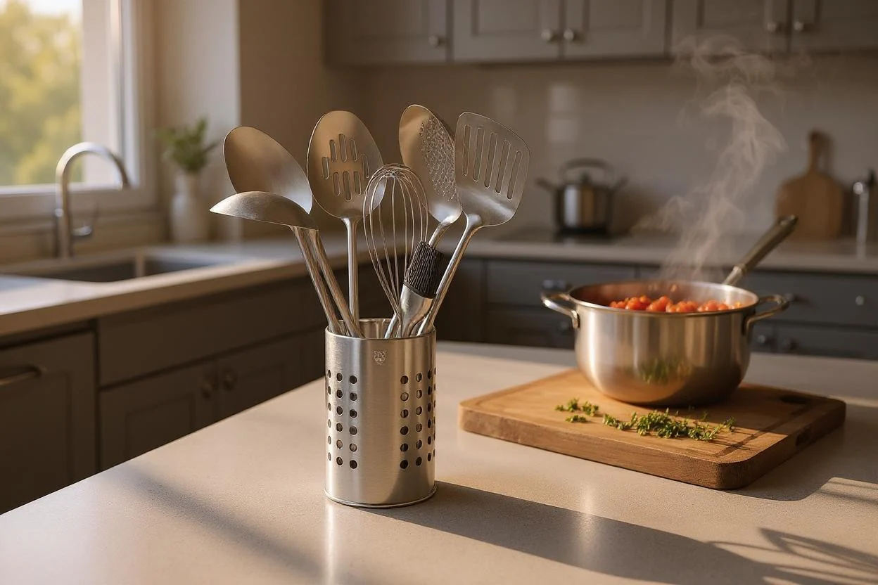 Set d'ustensiles de cuisine en acier inoxydable STAL - 10 pièces - Image 6