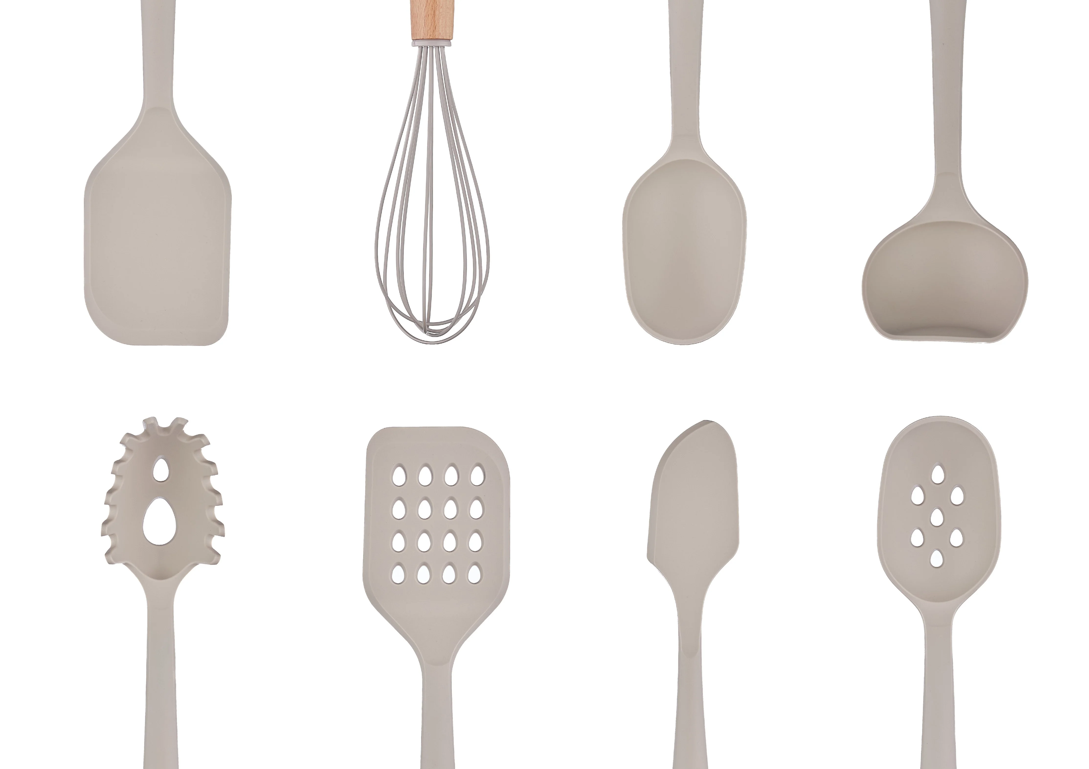 Set d'ustensiles de cuisine en bois et silicone GUNNAR - 11 pièces - Image 4